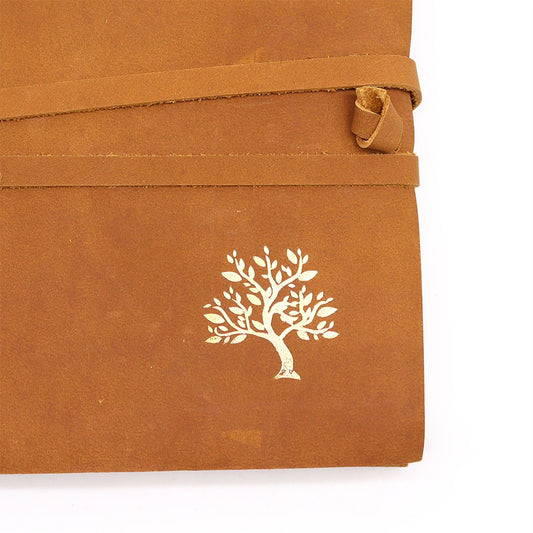 Leather Sketchbook Golden Tree - 144 pages - 18x23cm