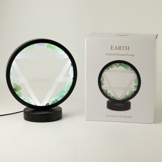 Gemstone Halo Lamp - Earth - Aventurine & Selenite