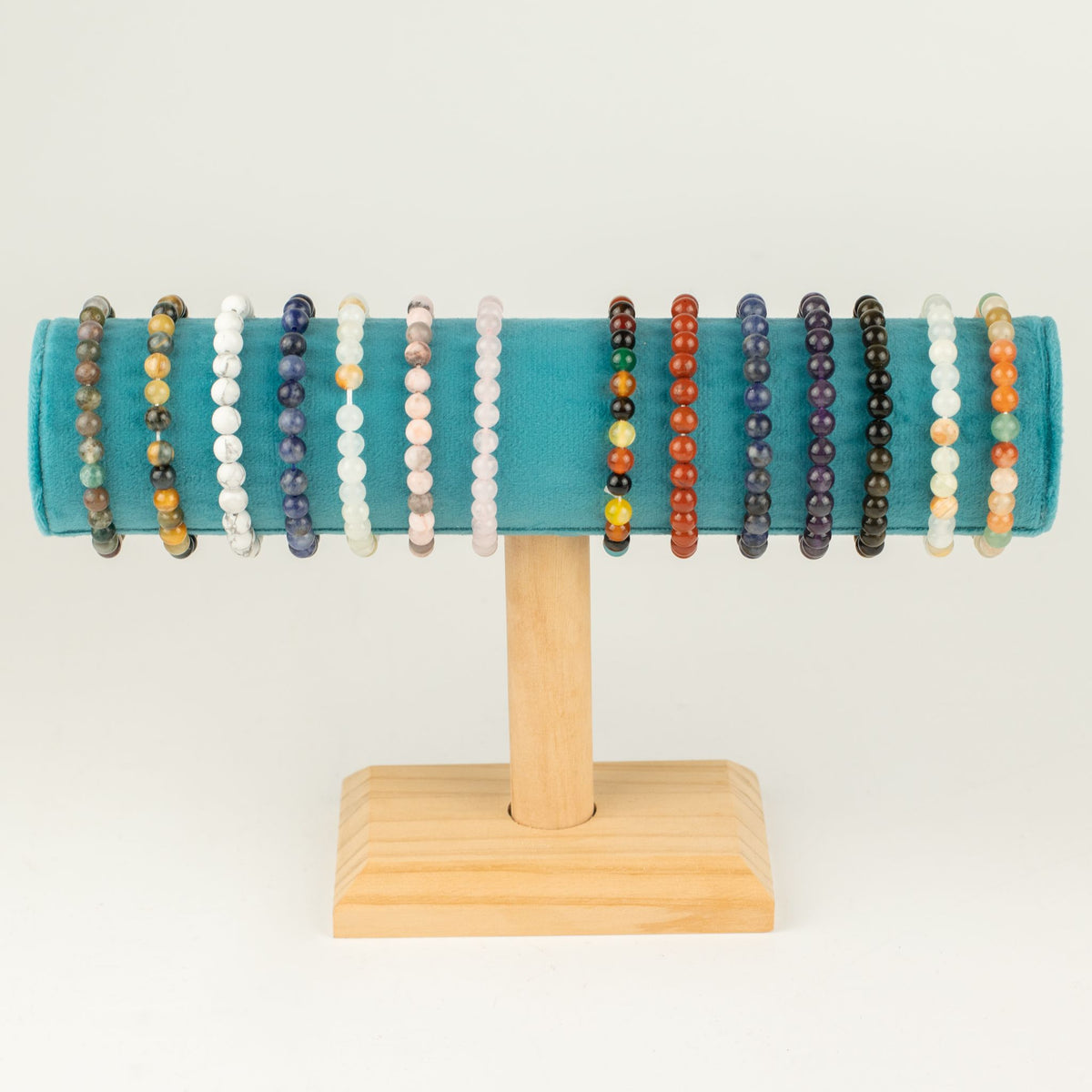 Petite Power Bracelet (17cmx6mm) - Rainbow Jade