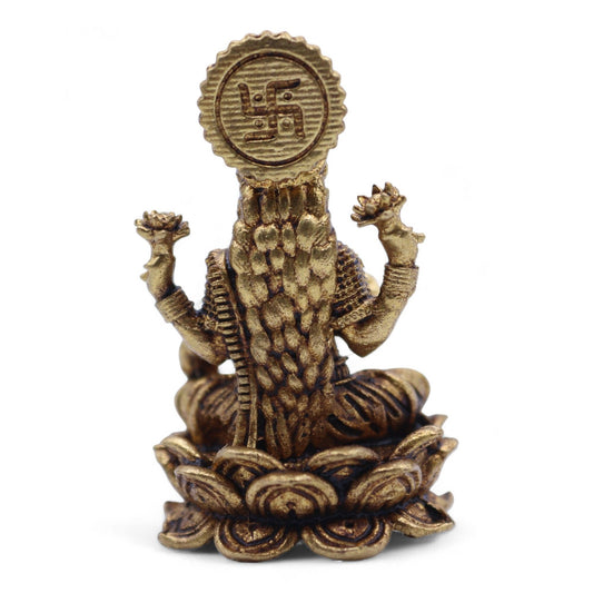 Brass Miniature Gods - Laxmi (22gms) - 37mm