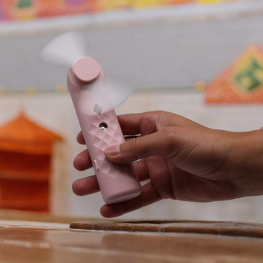 Pink Nano Mist Face Fan & Spray - USB chargable
