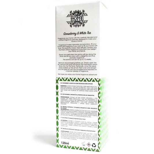 120ml Reed Diffuser - Gooseberry & White Tea