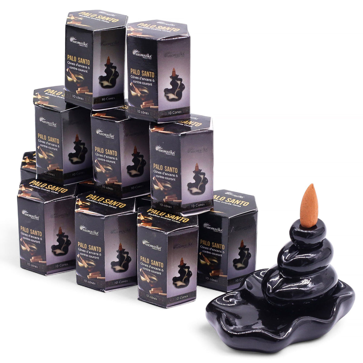 Pack of 10 Masala Backflow Incense - Palo Santo