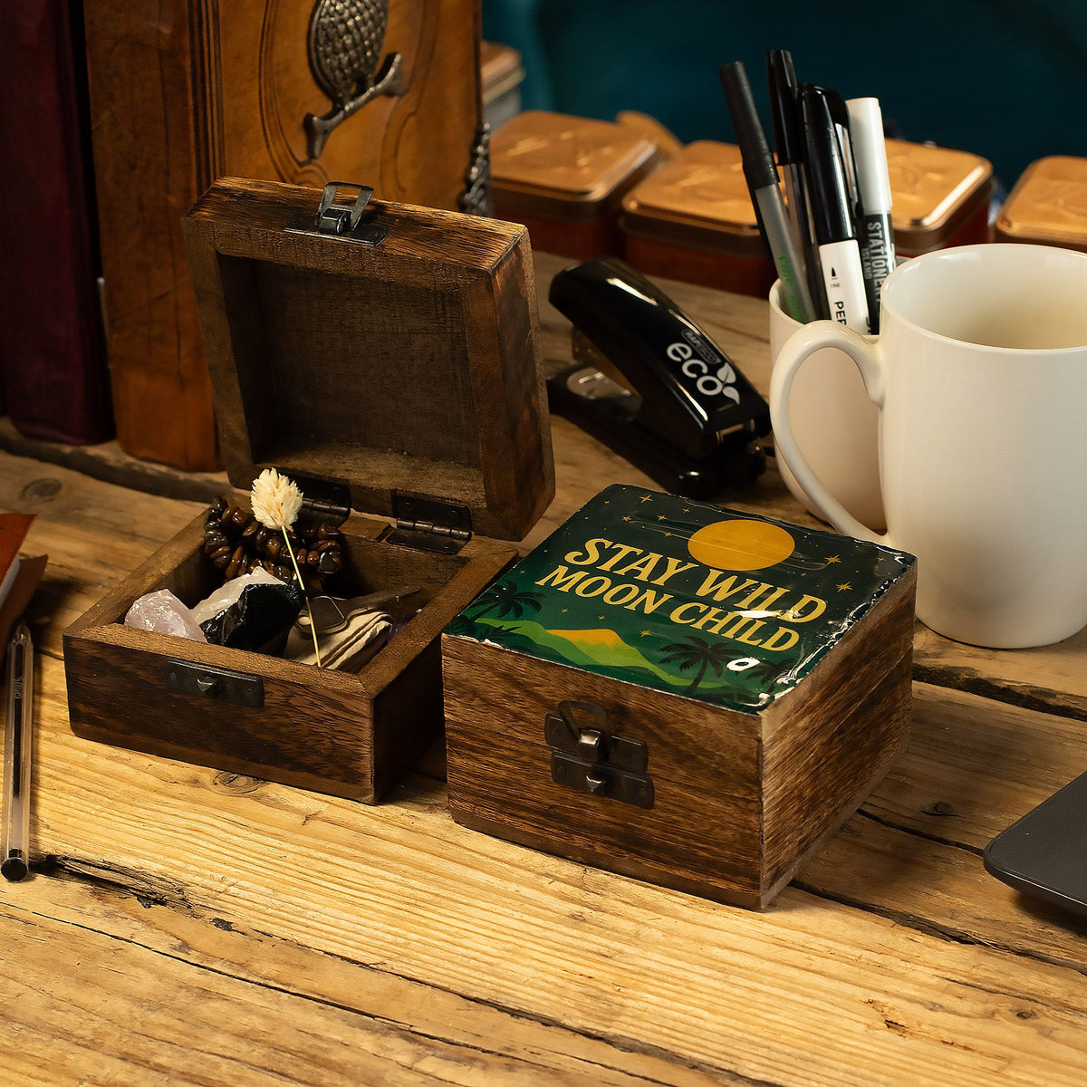 Small Enamelled Box - Stay Wild Moon Child