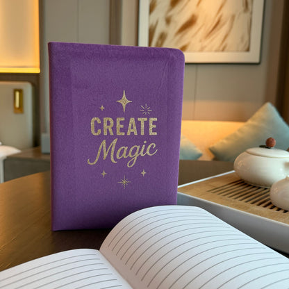 Purple Velvet Notebook - 80 pages - Create Magic