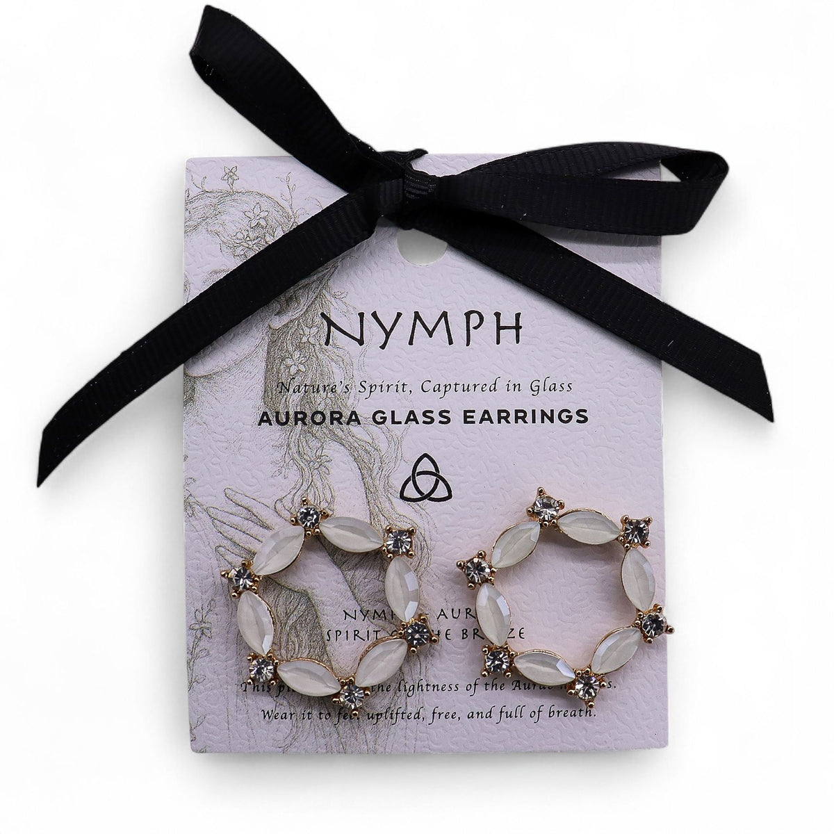 Pearl - Vintage Glass - Loop - Earrings