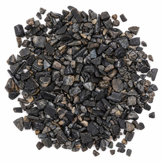 Black Tourmaline Gemstone Chips Bulk - 1KG