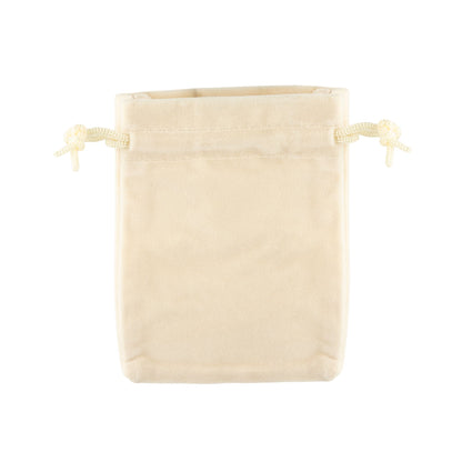 Quality Velvet Pouch - Ivory 10x12cm