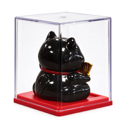 Mini Solar Powered Money Cat in Box - Black