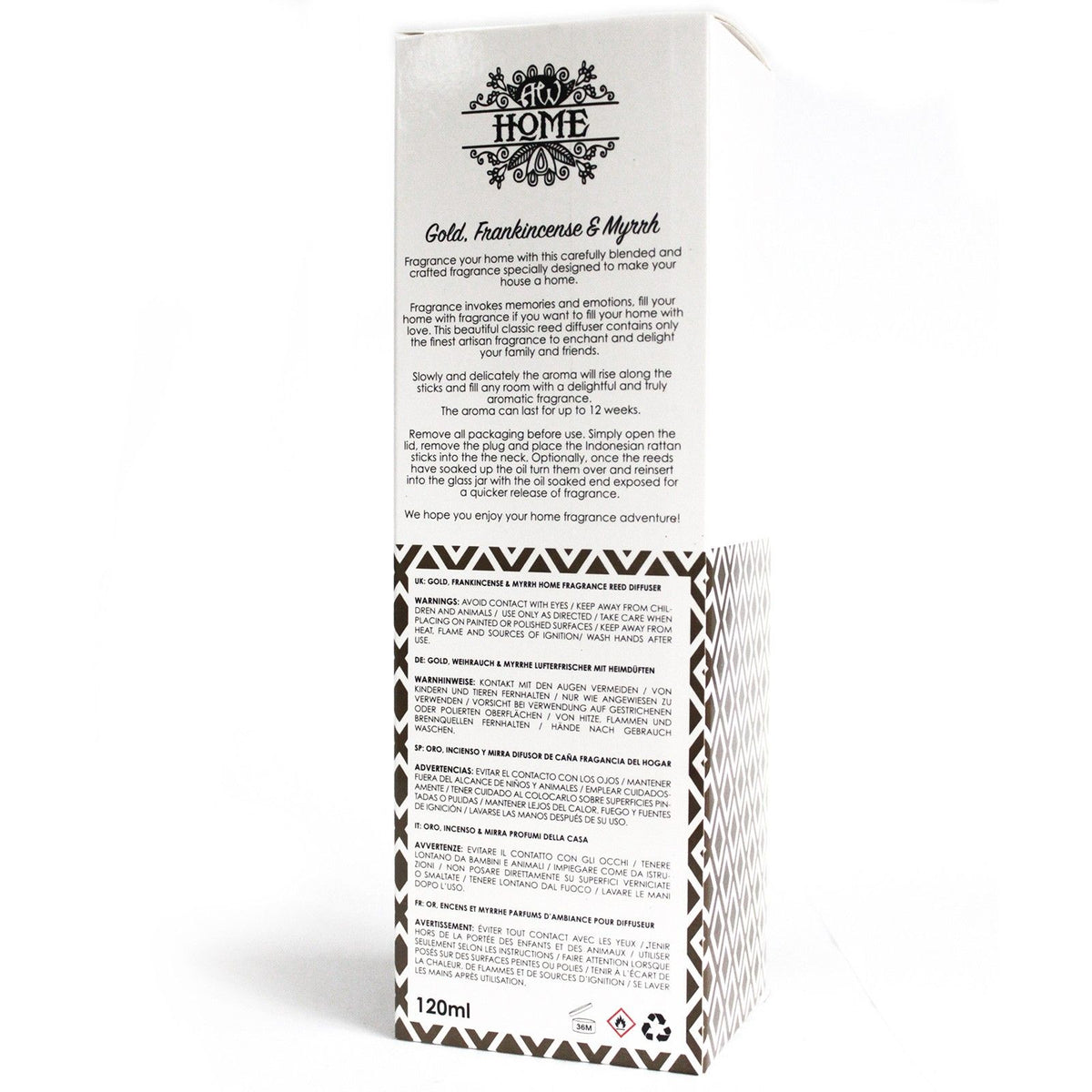 120ml Reed Diffuser - Gold, Frankincense & Myrrh