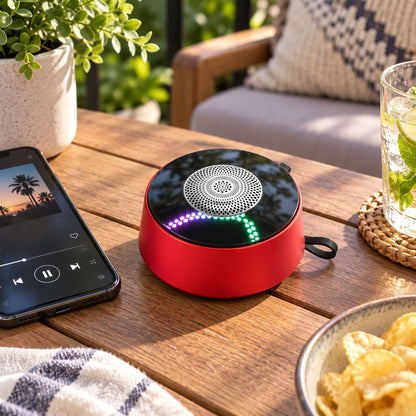 Red Mandala Lighting Effect Mini Speaker