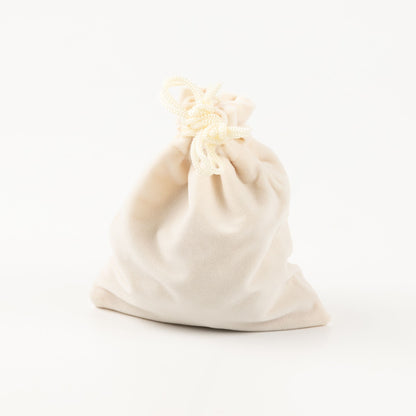 Quality Velvet Pouch - Ivory 10x12cm
