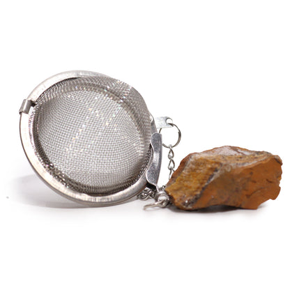 Raw Crystal Gemstone Tea Strainer - Gold Tigers Eye