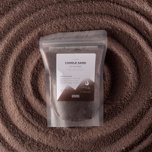 Fragranced Candle Sand - Chocolate Brown - Millionaire Gold - 300g
