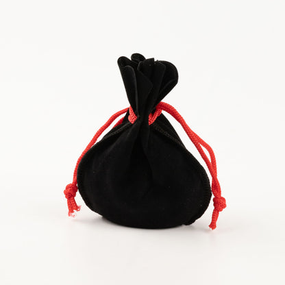 Quality Gothic Velvet Pouch - Black 12x8cm