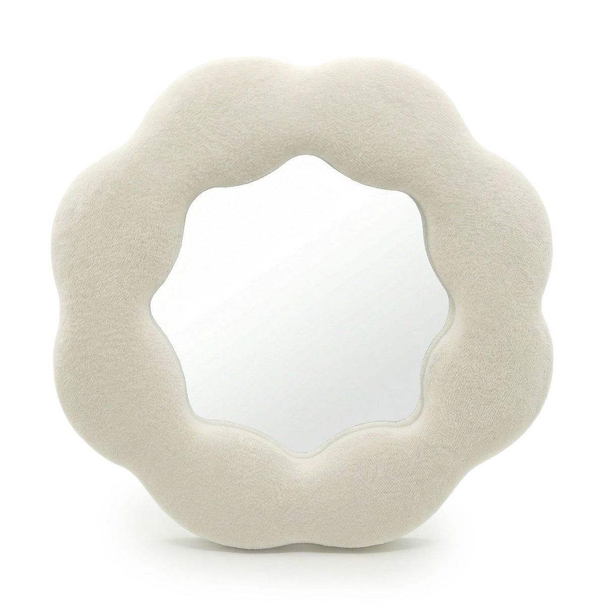 Soft Squiggly Mirror – Flower – Stone (25.4x25.4x2.3cm)