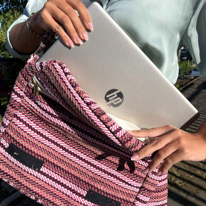 Soft Banjar Laptop Bag - Soft Pink