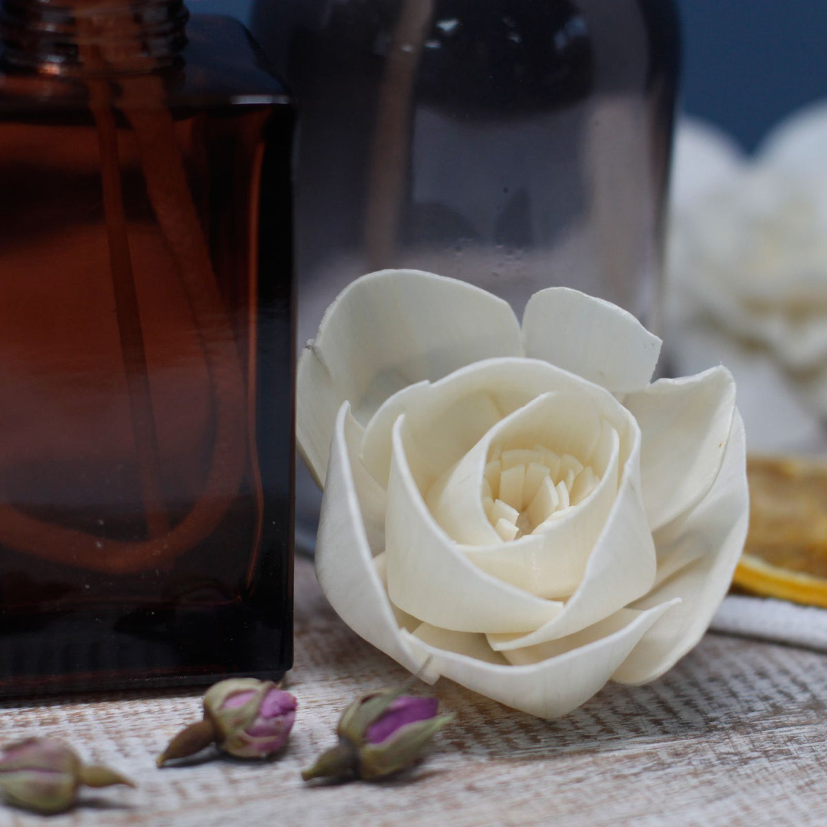 Natural Diffuser Flowers – Large Rose on String