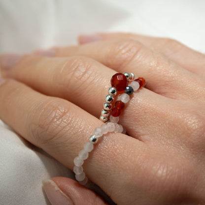 Nymph Spirit Gemstone Ring Set - Love & Flame