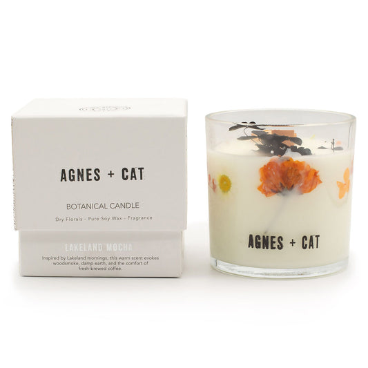 Agnes + Cat Botanical Soy Wax Candle - Lakeland Mocha
