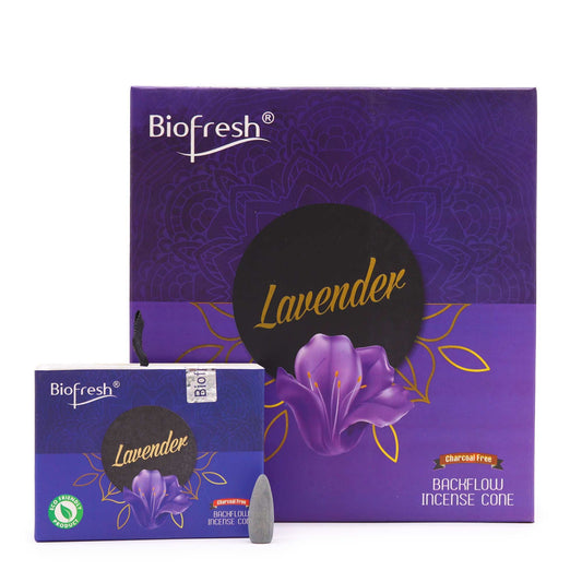 Biofresh Backflow Incense Cones - Lavender