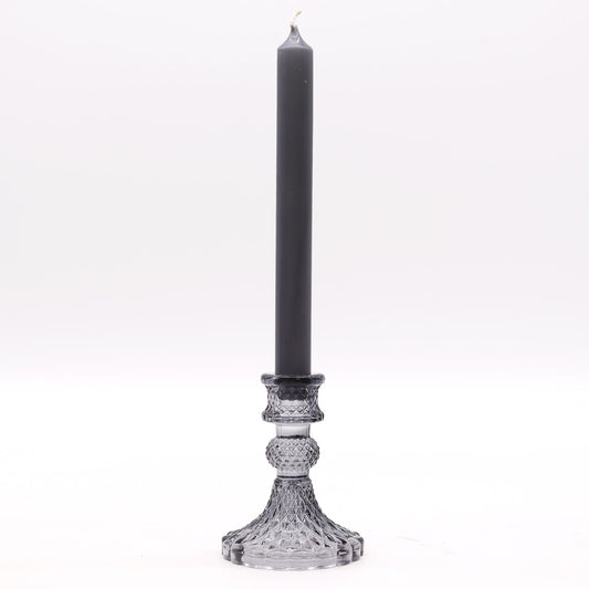 Vintage Dinner Candle Holder - Midnight Grey