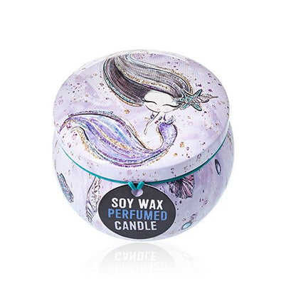 Art Tin Candle - Assorted Design - Sea life - Rasberry