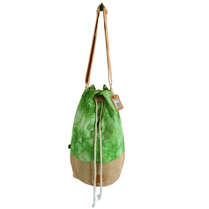 All Natural Backpack - Green Stonewash - Tree of Life