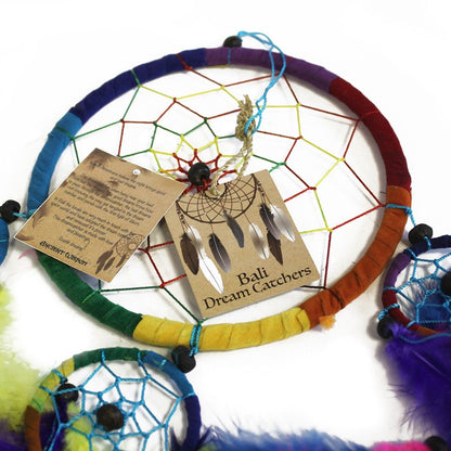 Bali Dreamcatchers - Small Round - Cream/Coffee/Choc