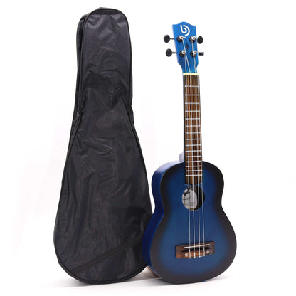 Artisan Made Ukulele - Blue Sunburst Sunburst Finish (4 String)