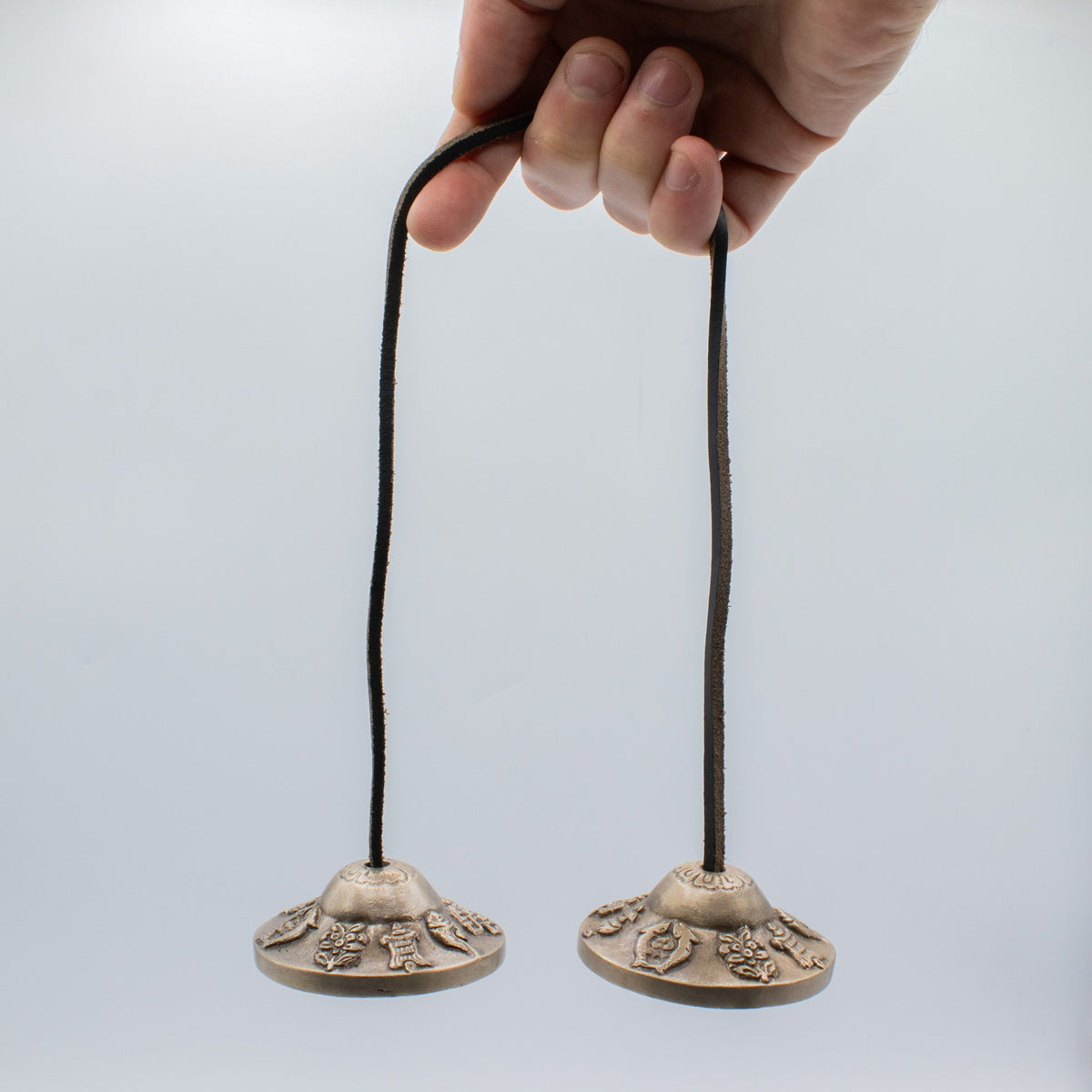 Premium Brass Tibetan Tingsha - Lucky Symbols - approx 6cm (155gm)