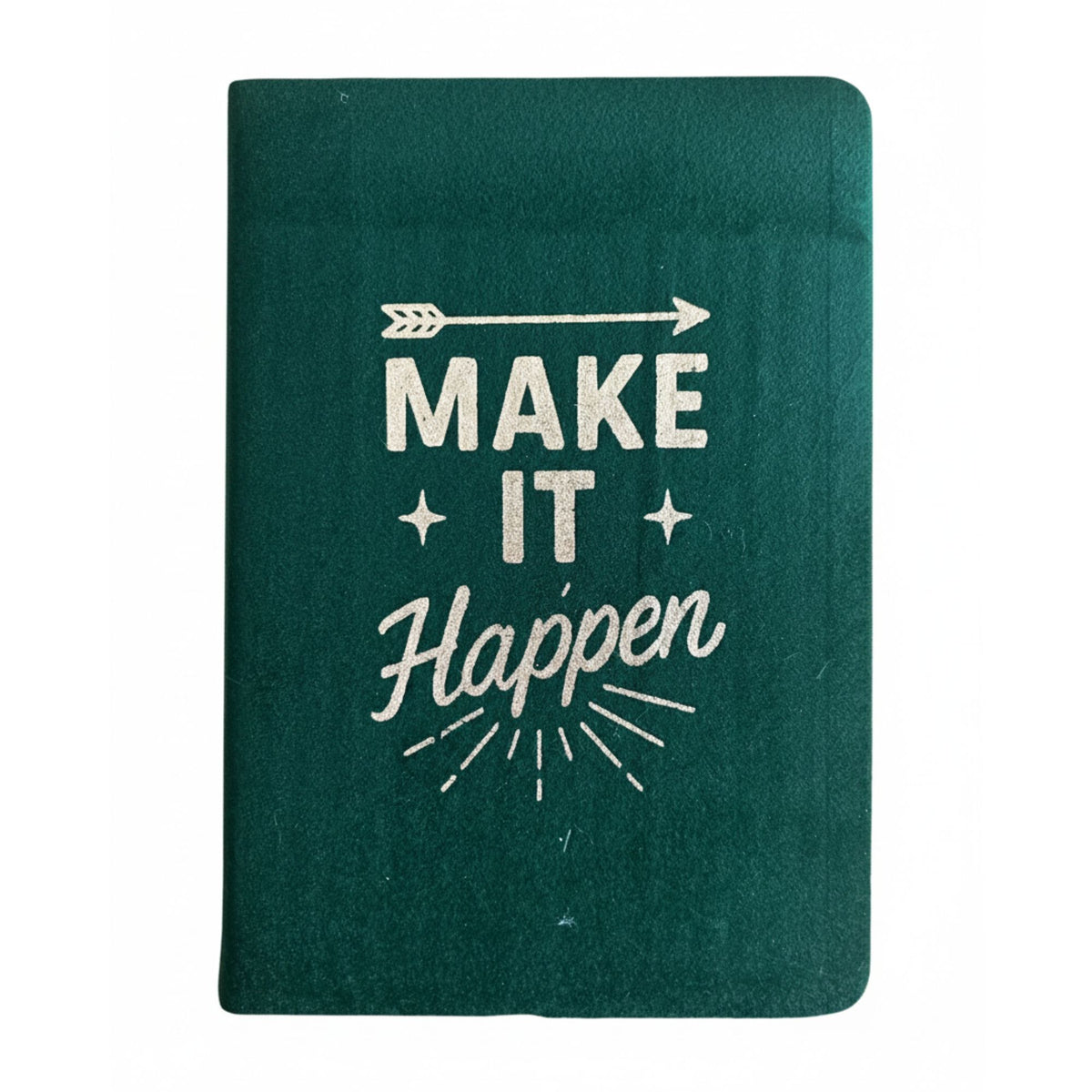 Dark Green Velvet Notebook - 80 pages - Make It Happen