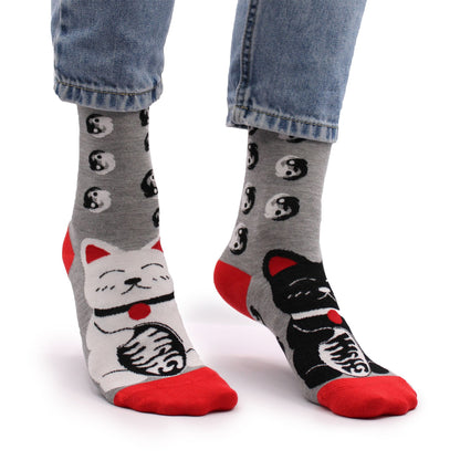Hop Hare Bamboo Socks S/M - Lucky Cats 