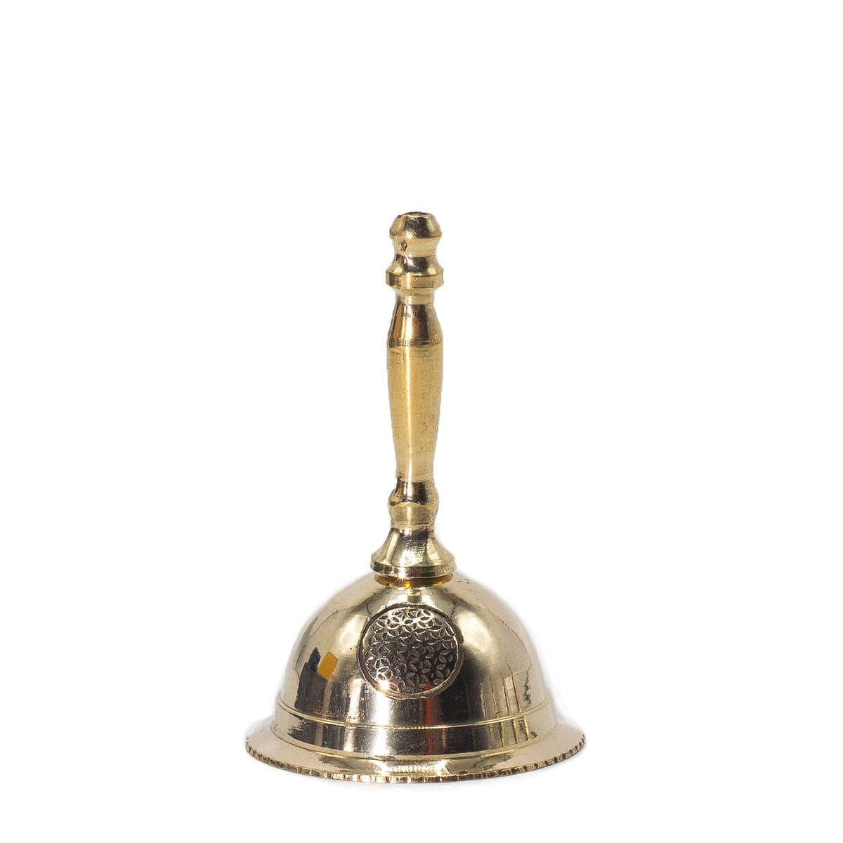 Small Altar Brass Bell - Flower of Life