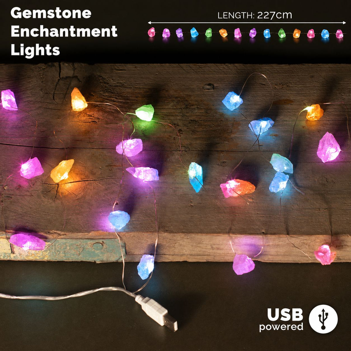 Gemstone Enchantment Lights - Mixed Rocks