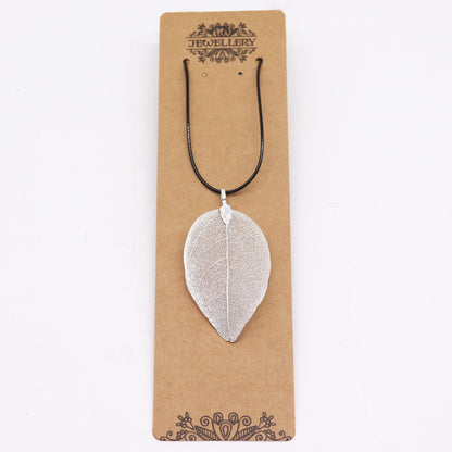Necklace - Bravery Leaf - Silver