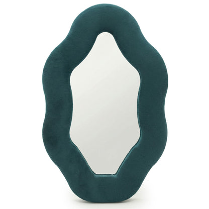 Soft Squiggly Mirror – Oval Pebble – Royal Teal (20.5x32.5x2.3cm)